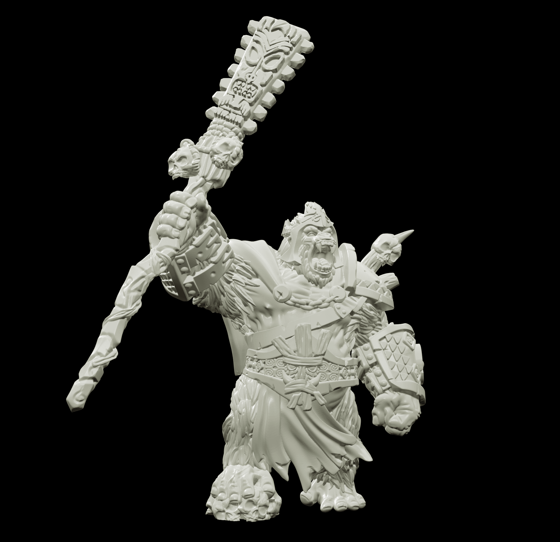 3D Printed Bestiary Vol. 4 Nafarrate - Banzai Gorilla King 32mm Ragnarok D&D - 3D Printing Boss 