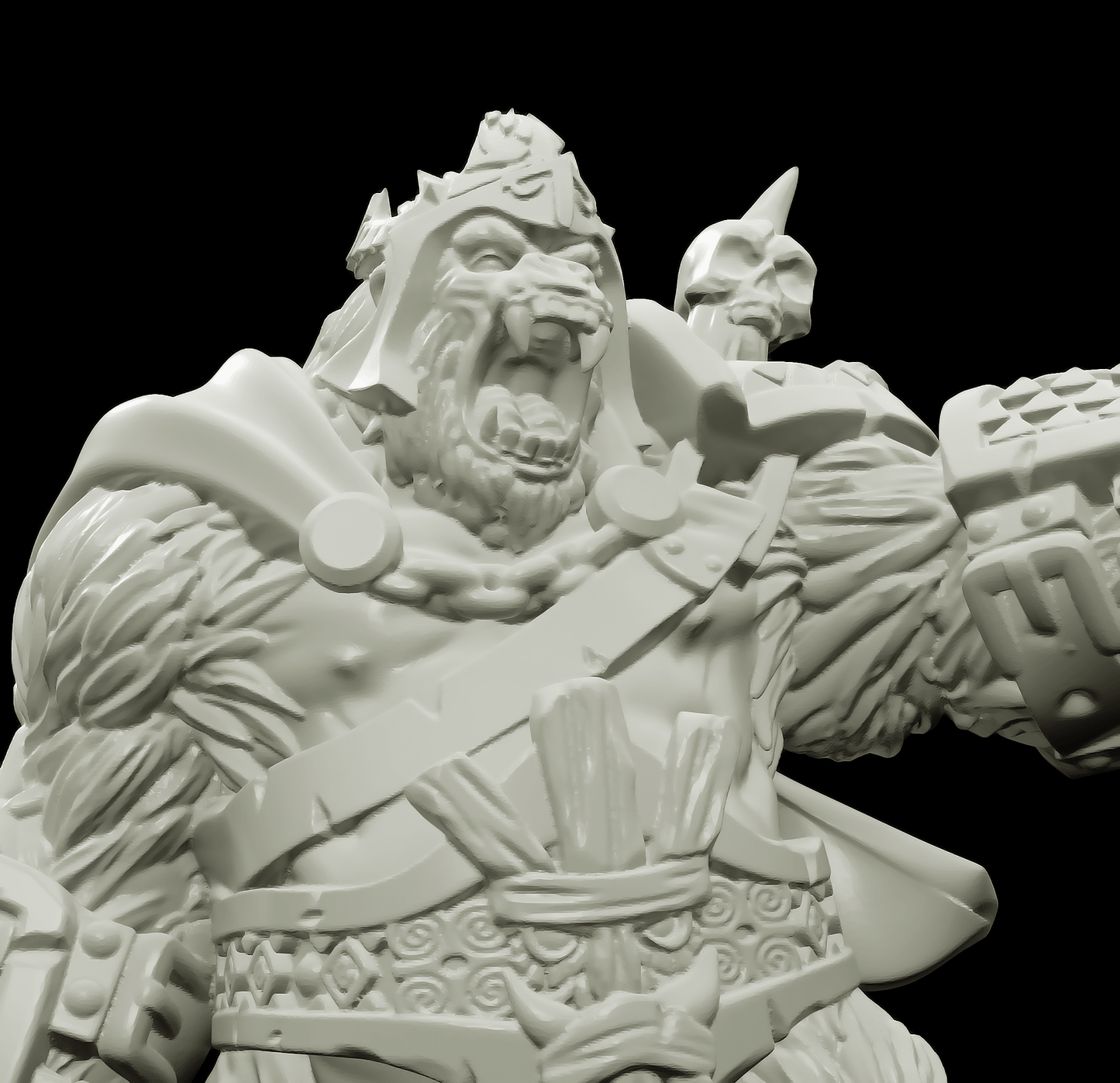 3D Printed Bestiary Vol. 4 Nafarrate - Banzai Gorilla King 32mm Ragnarok D&D - 3D Printing Boss 