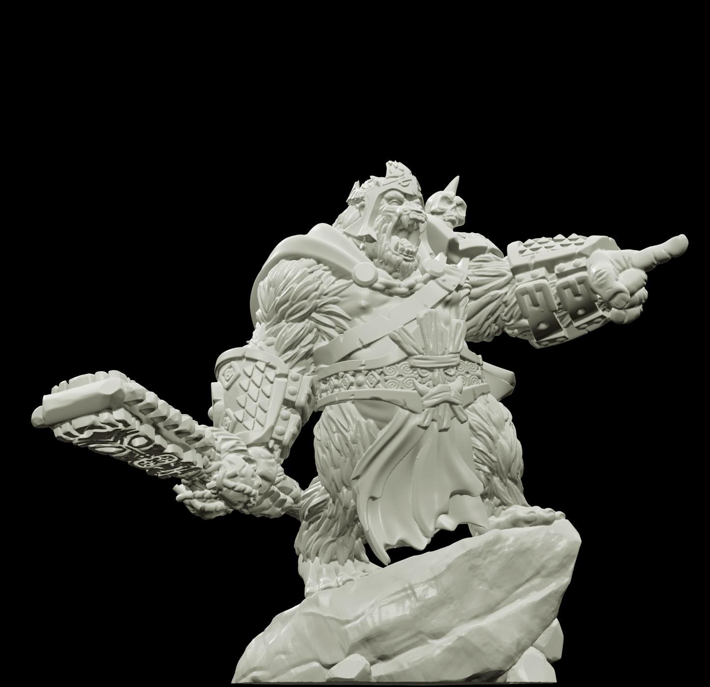 3D Printed Bestiary Vol. 4 Nafarrate - Banzai Gorilla King 32mm Ragnarok D&D - 3D Printing Boss 