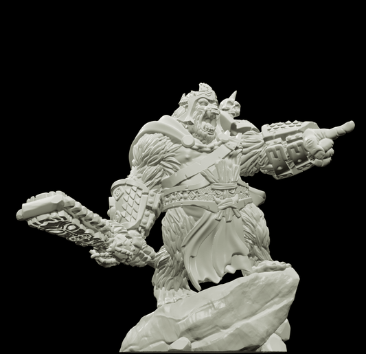 3D Printed Bestiary Vol. 4 Nafarrate - Banzai Gorilla King 32mm Ragnarok D&D - 3D Printing Boss 