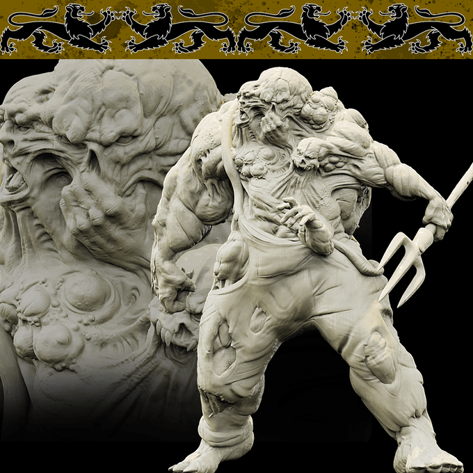 3D Printed Bestiary Vol. 4 Nafarrate - Biir'zha Aberration 32mm Ragnarok D&D - 3D Printing Boss 