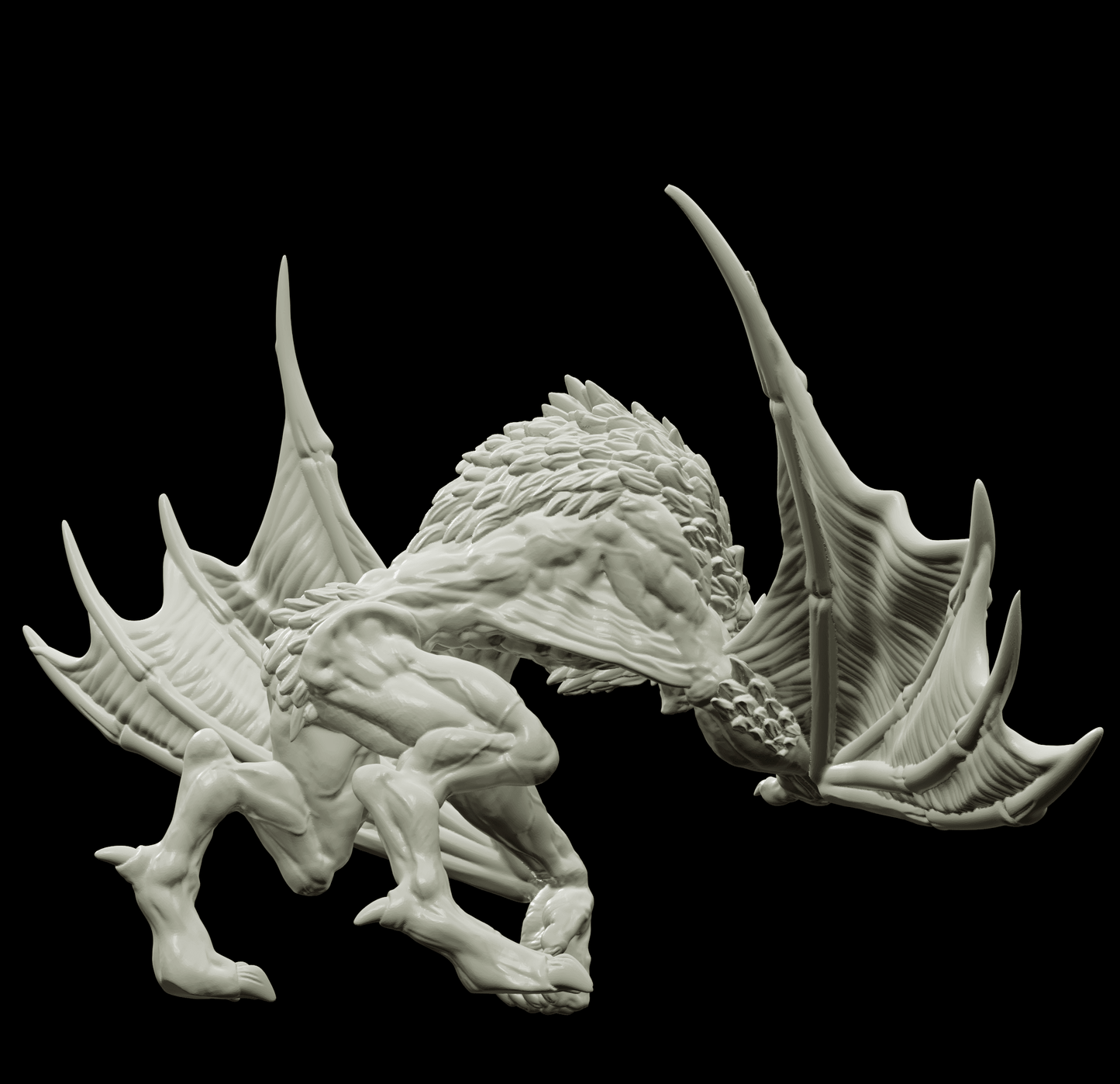 3D Printed Bestiary Vol. 4 Nafarrate - Camazotz Demon Fiend 32mm Ragnarok D&D - 3D Printing Boss 