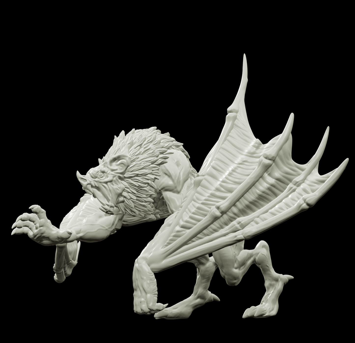 3D Printed Bestiary Vol. 4 Nafarrate - Camazotz Demon Fiend 32mm Ragnarok D&D - 3D Printing Boss 