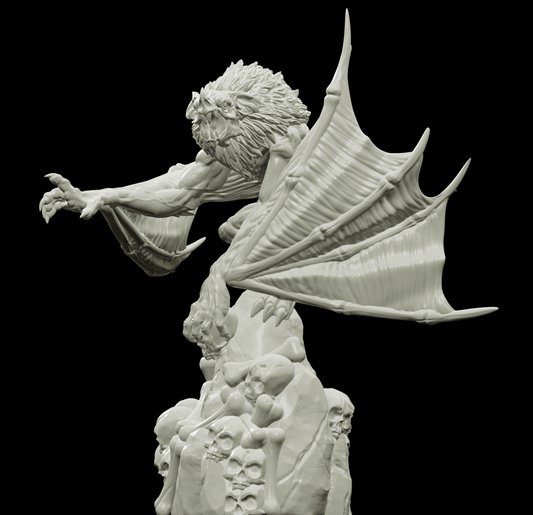 3D Printed Bestiary Vol. 4 Nafarrate - Camazotz Demon Fiend 32mm Ragnarok D&D - 3D Printing Boss 