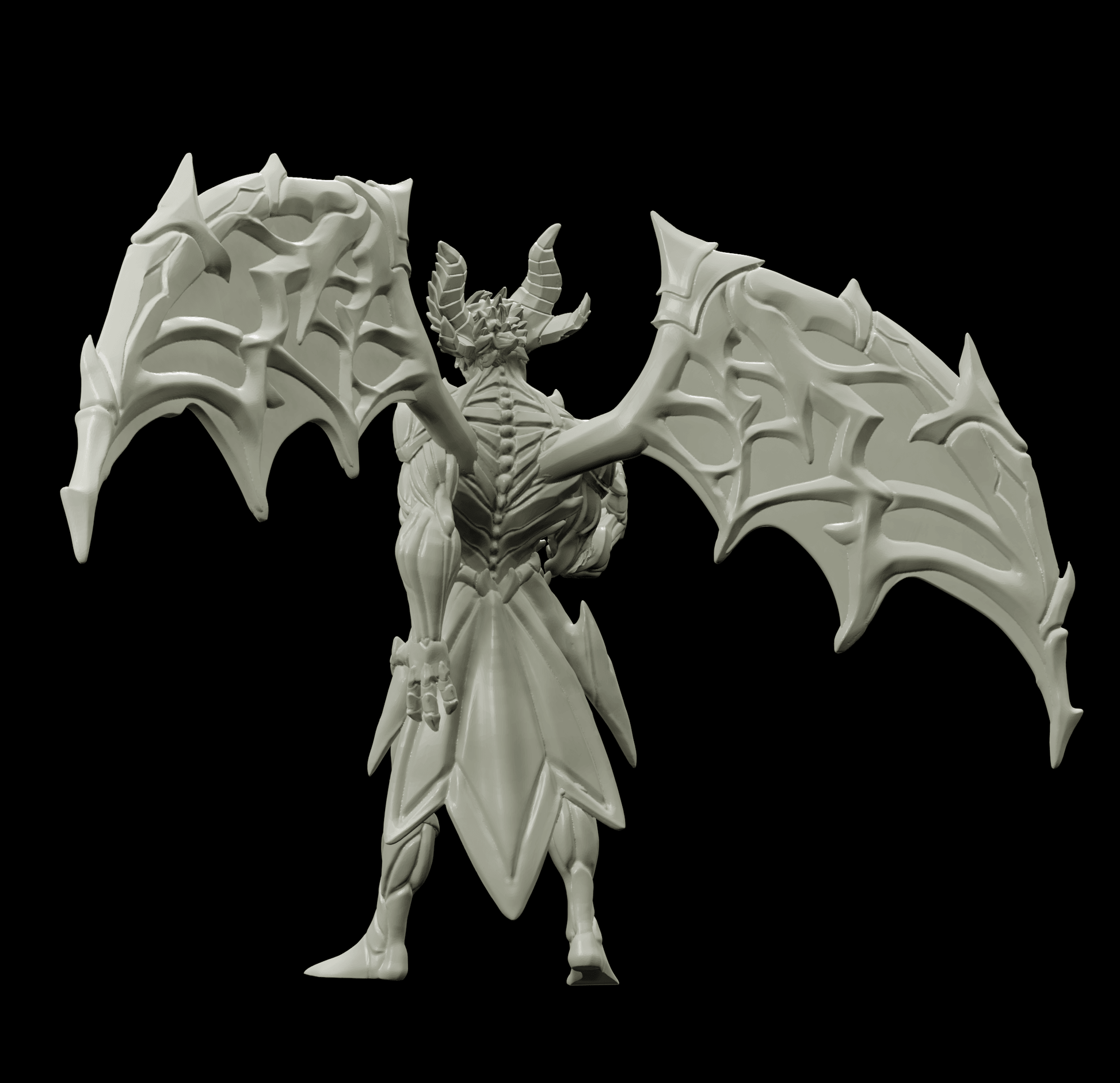 3D Printed Bestiary Vol. 4 Nafarrate - Chernobog Demon Fiend 32mm Ragnarok D&D - 3D Printing Boss 