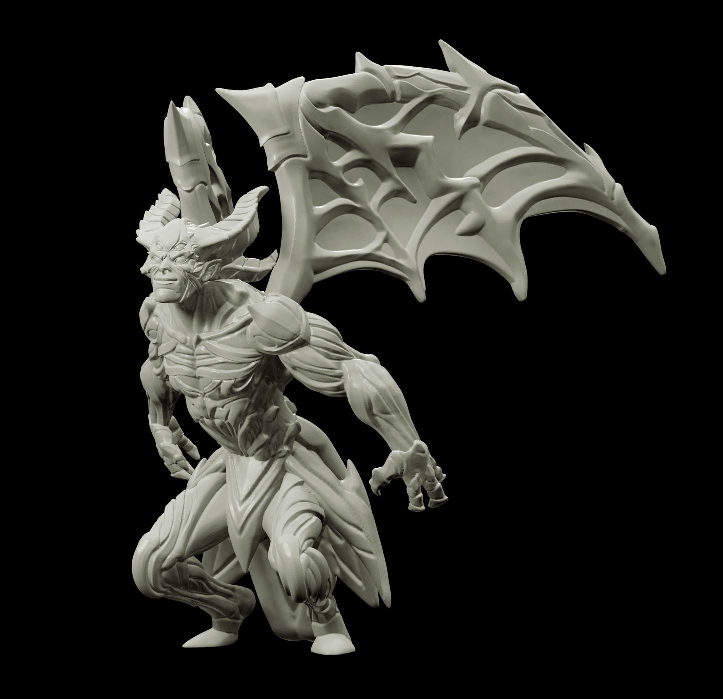 3D Printed Bestiary Vol. 4 Nafarrate - Chernobog Demon Fiend 32mm Ragnarok D&D - 3D Printing Boss 