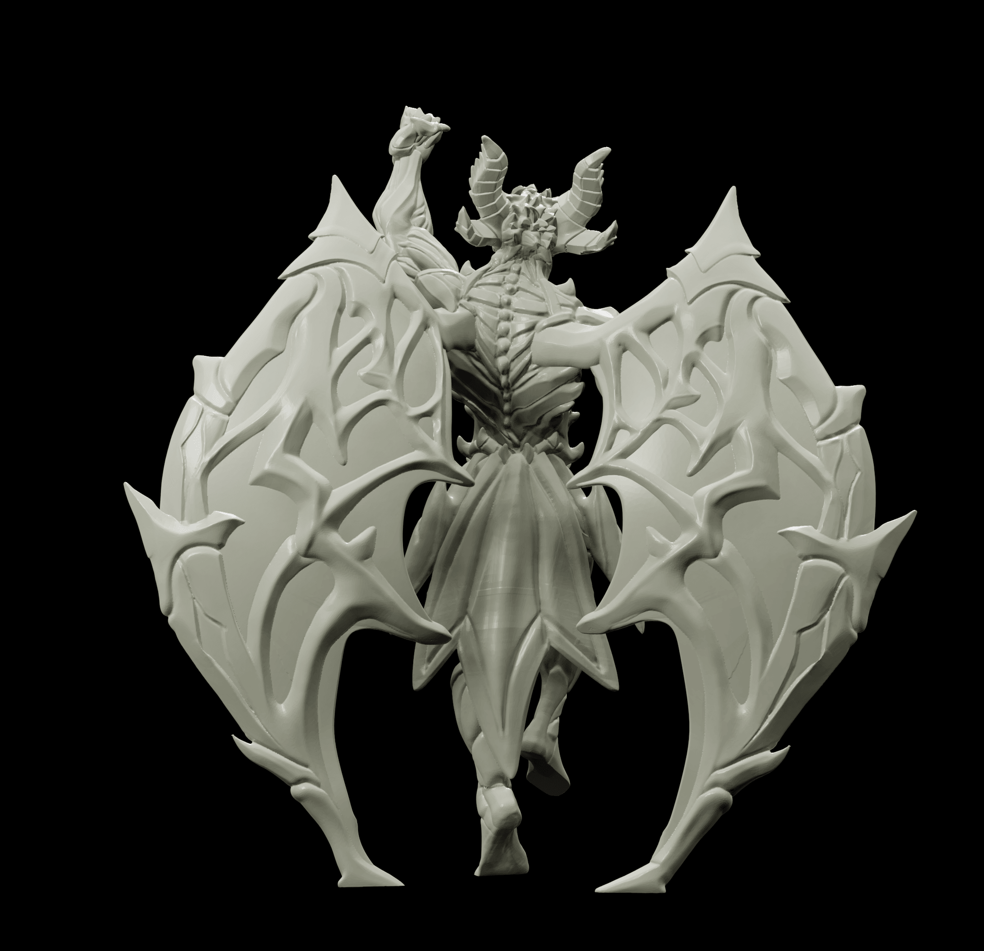 3D Printed Bestiary Vol. 4 Nafarrate - Chernobog Demon Fiend 32mm Ragnarok D&D - 3D Printing Boss 
