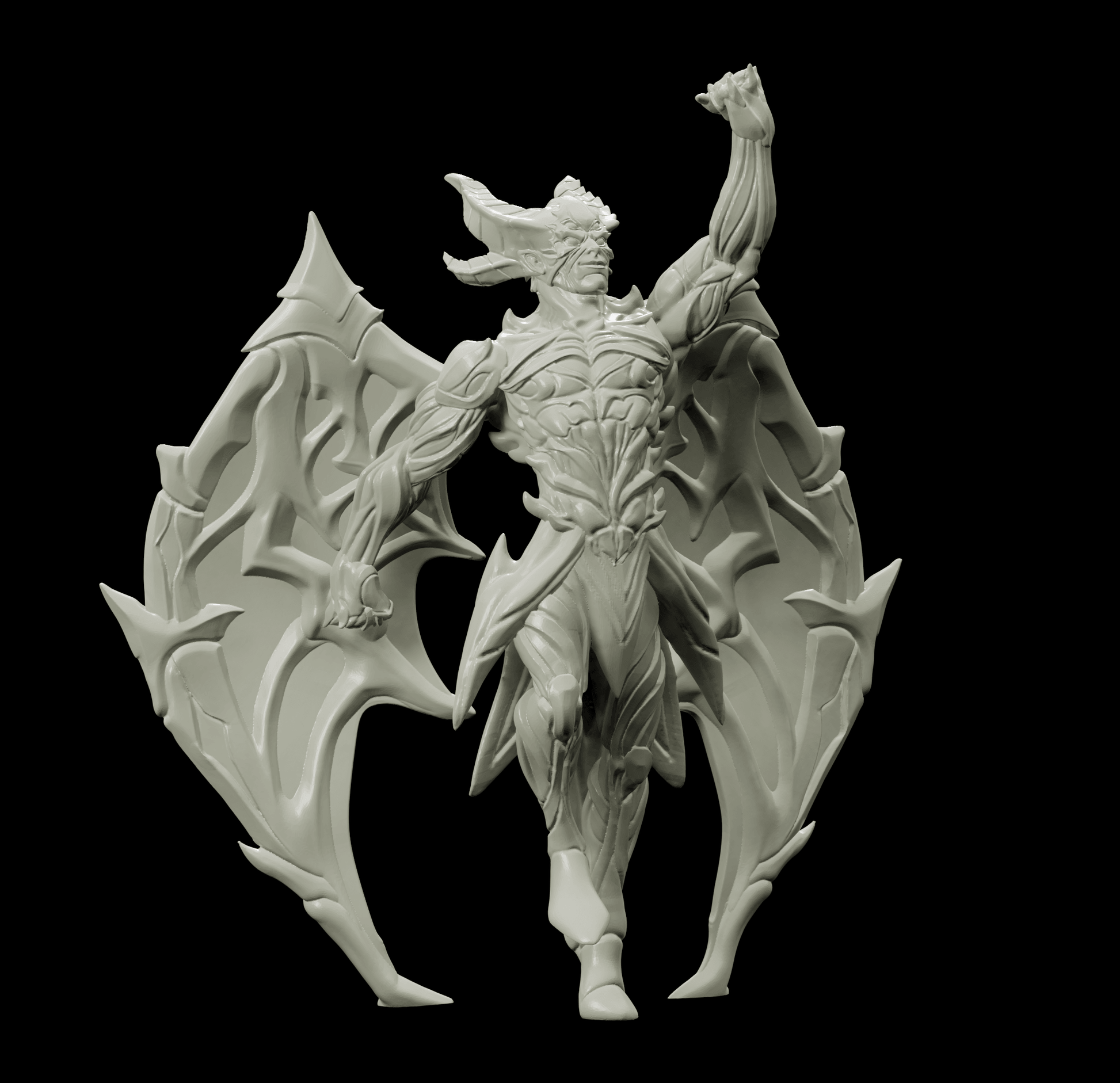 3D Printed Bestiary Vol. 4 Nafarrate - Chernobog Demon Fiend 32mm Ragnarok D&D - 3D Printing Boss 