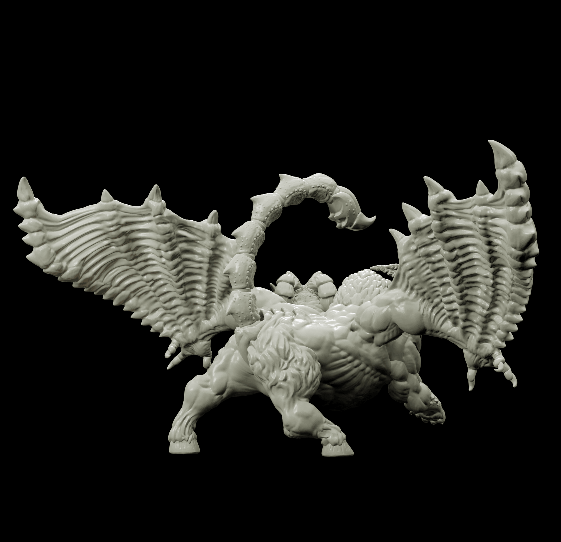 3D Printed Bestiary Vol. 4 Nafarrate - Chimera 32mm Ragnarok D&D - 3D Printing Boss 