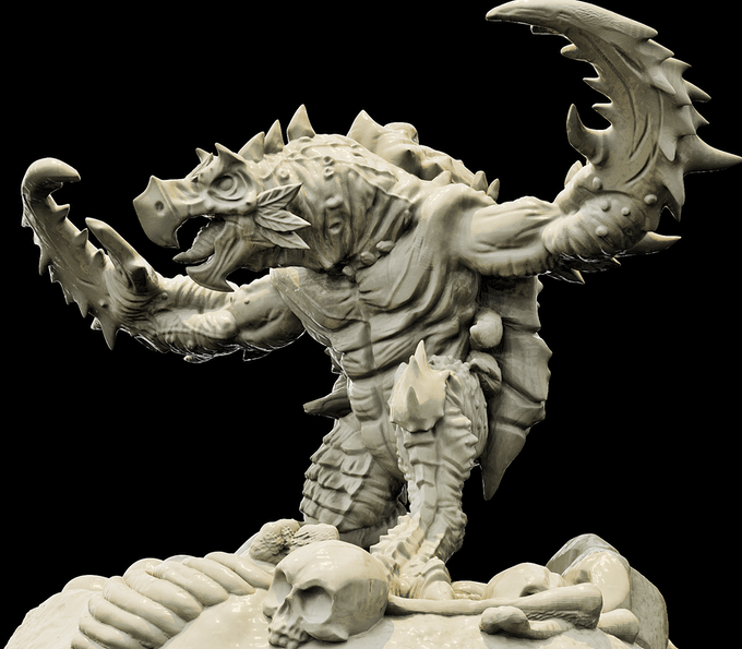 3D Printed Bestiary Vol. 4 Nafarrate - Corvolture Beast 32mm Ragnarok D&D - 3D Printing Boss 