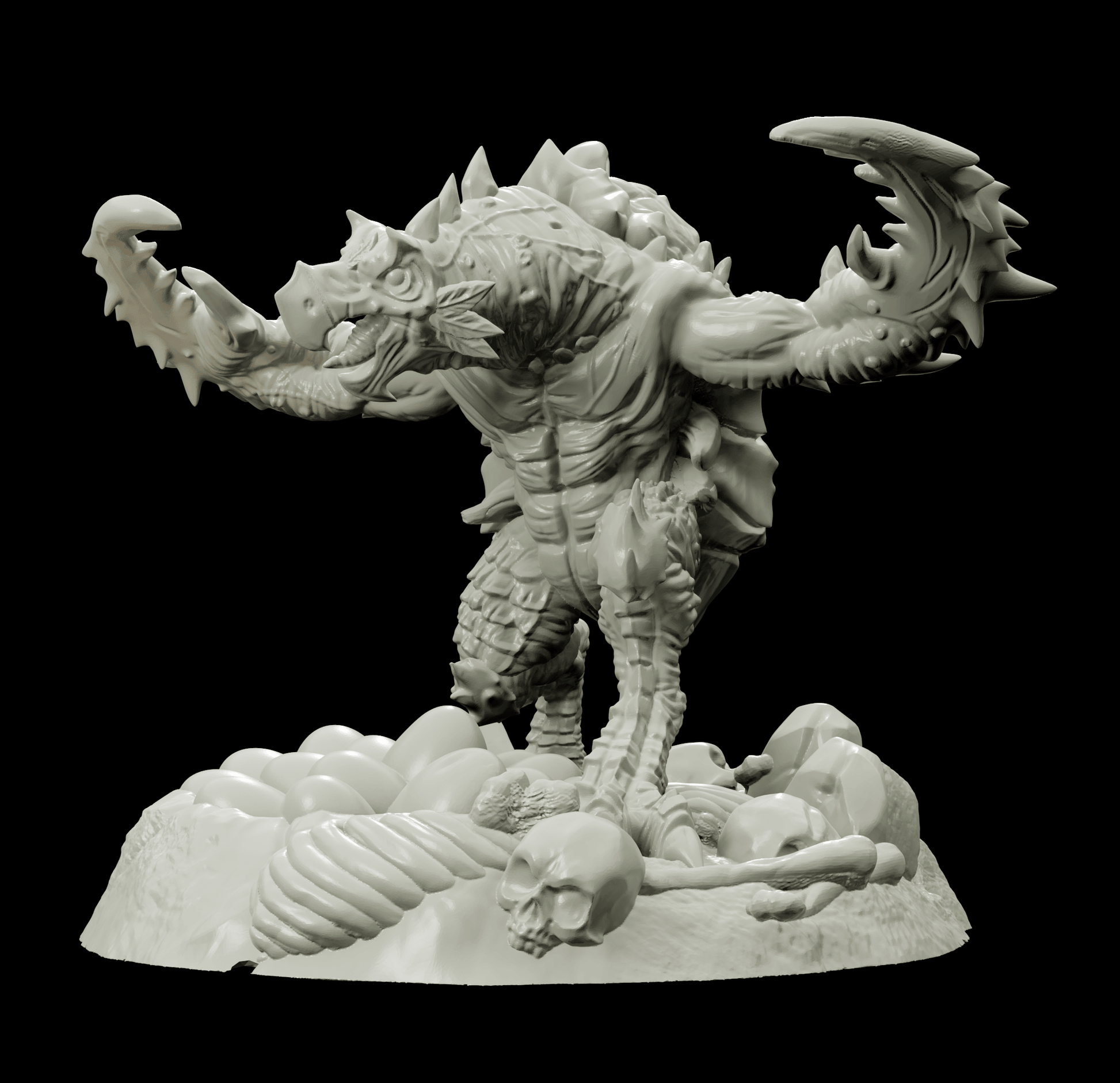 3D Printed Bestiary Vol. 4 Nafarrate - Corvolture Beast 32mm Ragnarok D&D - 3D Printing Boss 