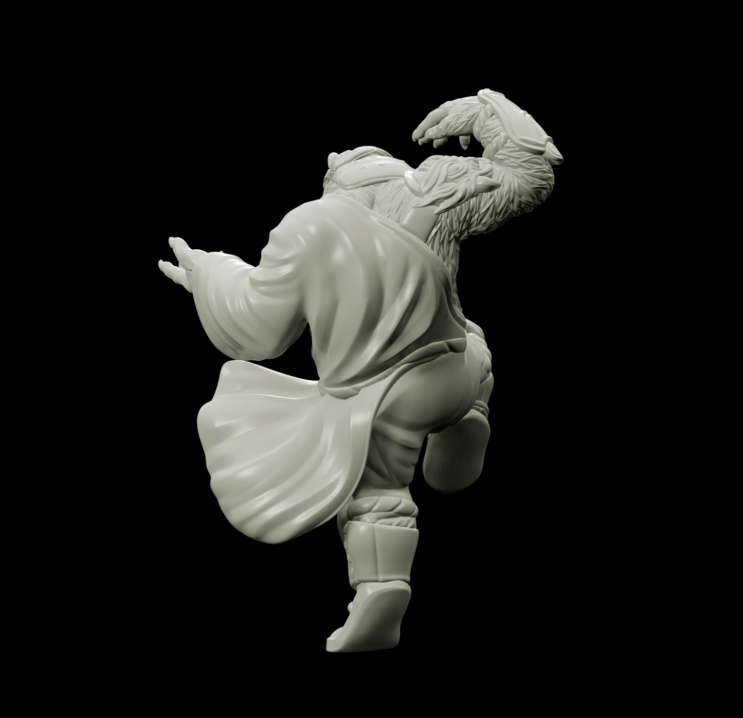 3D Printed Bestiary Vol. 4 Nafarrate - Cu Chulan Bear Monk 32mm Ragnarok D&D - 3D Printing Boss 