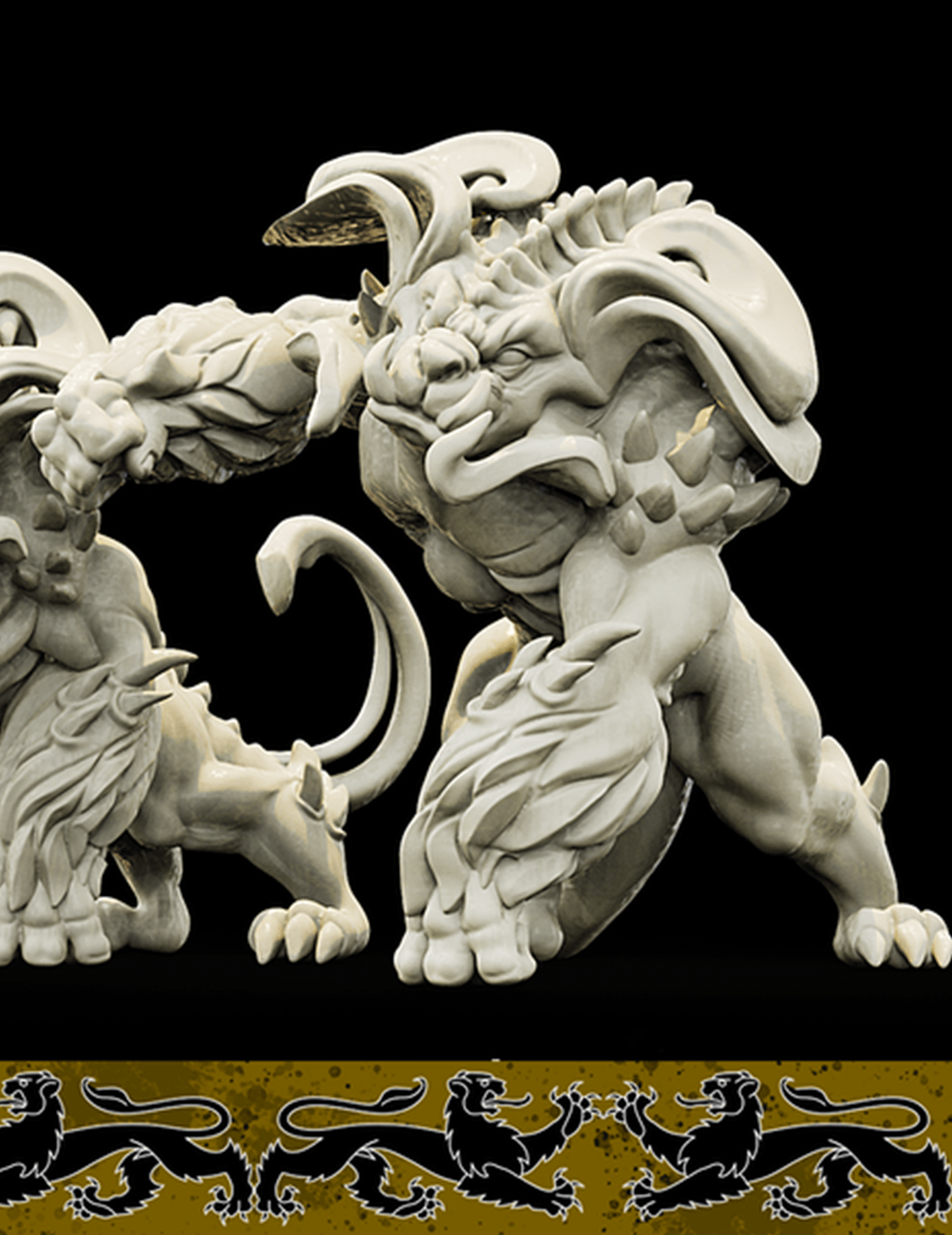 3D Printed Bestiary Vol. 4 Nafarrate - Duskpaw 32mm Ragnarok D&D - 3D Printing Boss 