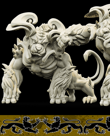 3D Printed Bestiary Vol. 4 Nafarrate - Duskpaw 32mm Ragnarok D&D - 3D Printing Boss 