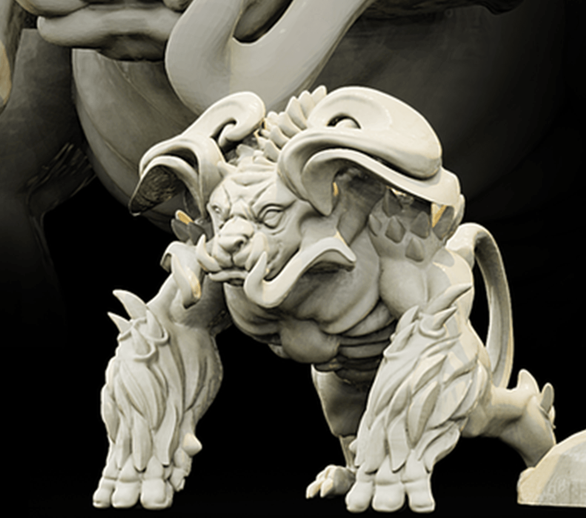 3D Printed Bestiary Vol. 4 Nafarrate - Duskpaw 32mm Ragnarok D&D - 3D Printing Boss 