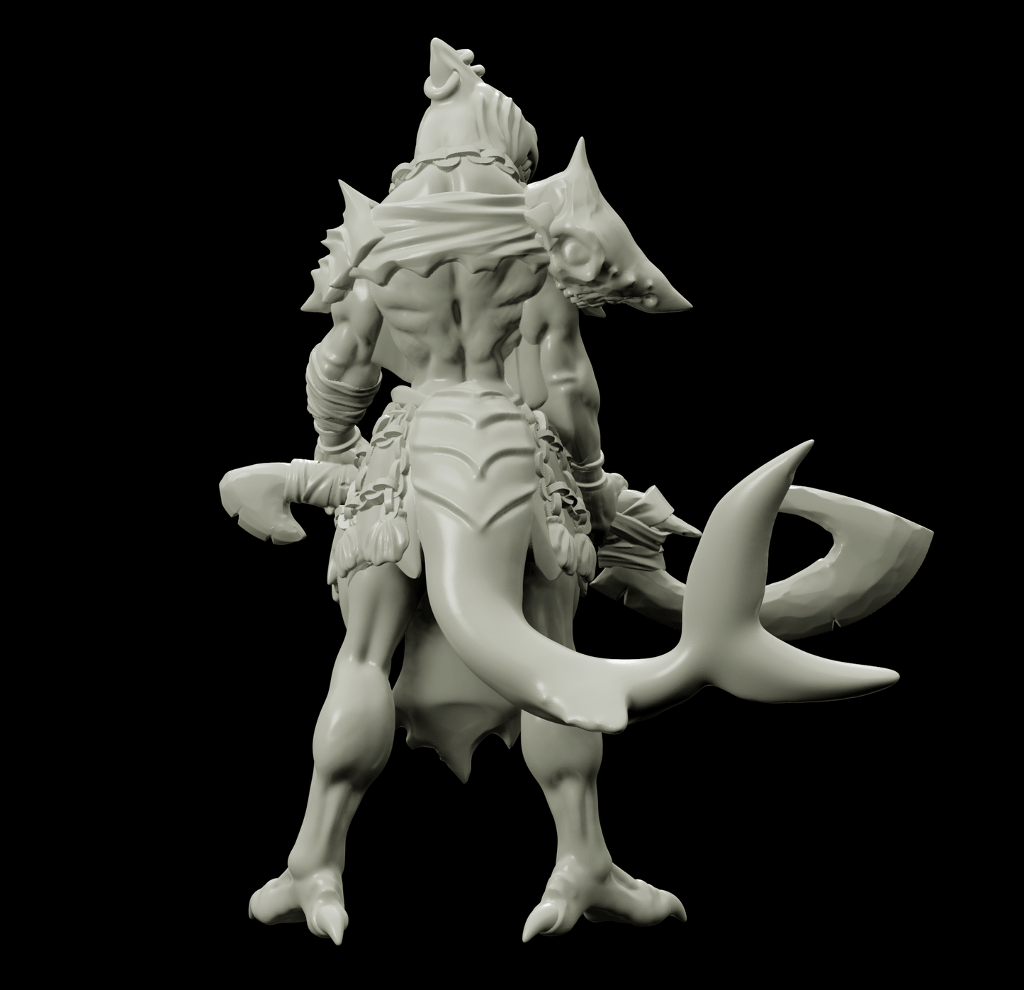 3D Printed Bestiary Vol. 4 Nafarrate - Ephyra Lady Shark 32mm Ragnarok D&D - 3D Printing Boss 