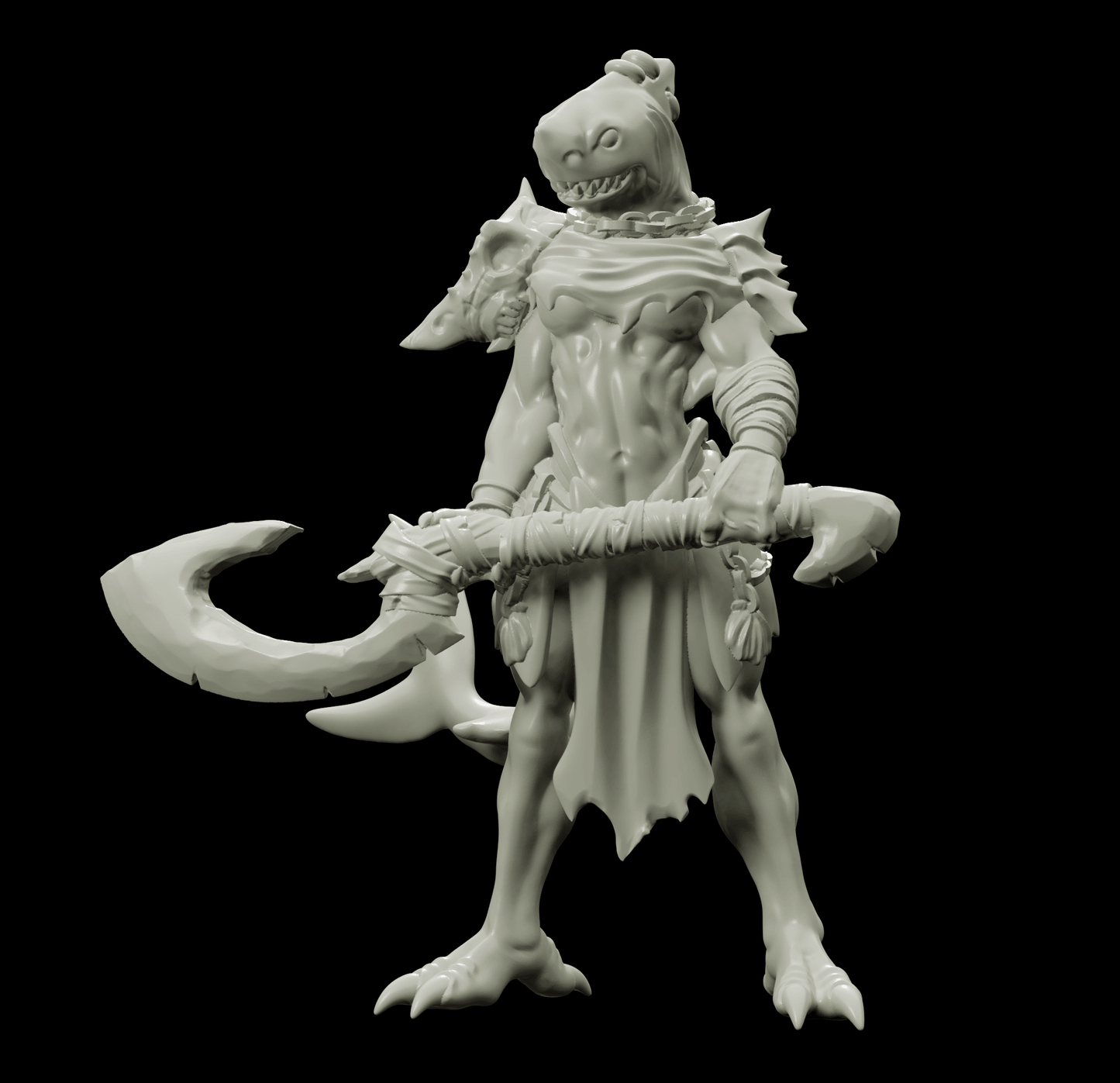 3D Printed Bestiary Vol. 4 Nafarrate - Ephyra Lady Shark 32mm Ragnarok D&D - 3D Printing Boss 