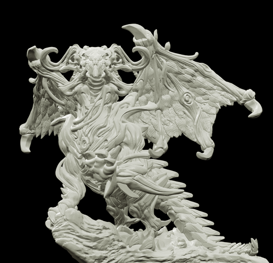 3D Printed Bestiary Vol. 4 Nafarrate - Frukag Forrest Dragon 32mm Ragnarok D&D - 3D Printing Boss 