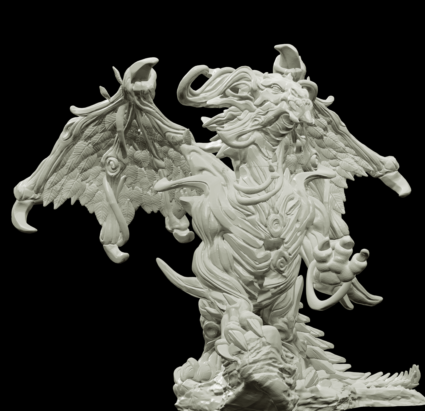 3D Printed Bestiary Vol. 4 Nafarrate - Frukag Forrest Dragon 32mm Ragnarok D&D - 3D Printing Boss 