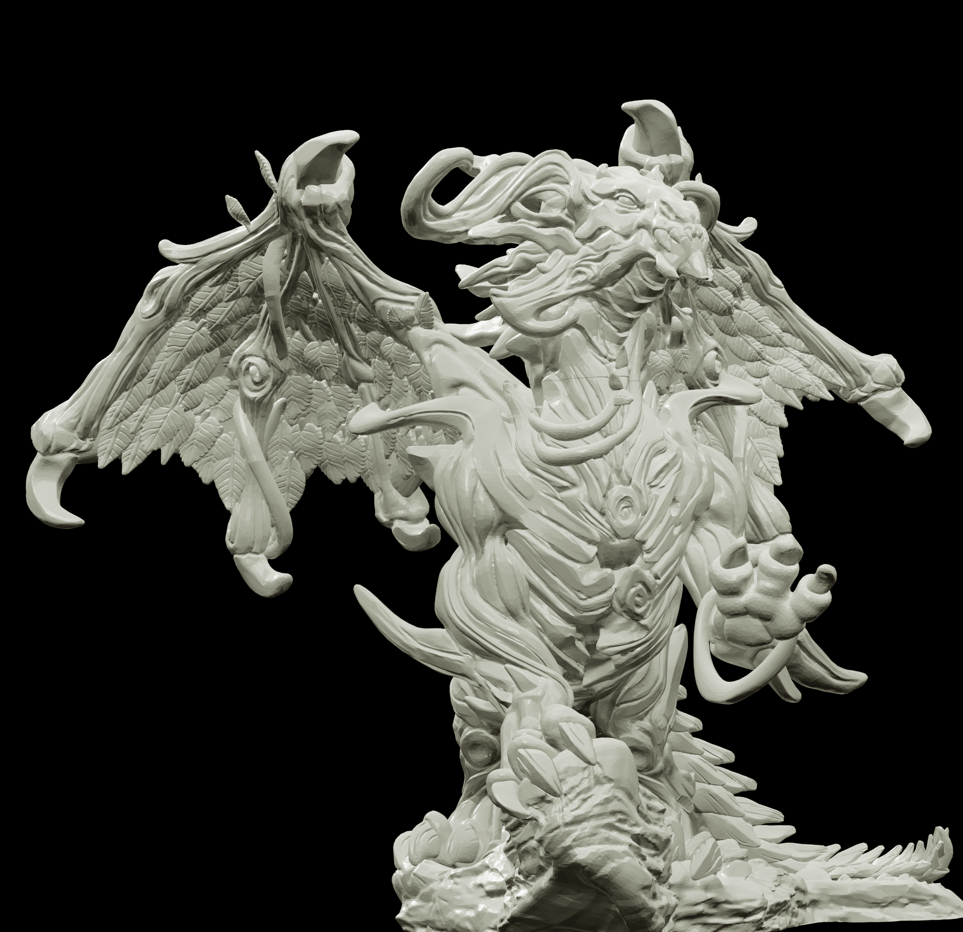 3D Printed Bestiary Vol. 4 Nafarrate - Frukag Forrest Dragon 32mm Ragnarok D&D - 3D Printing Boss 