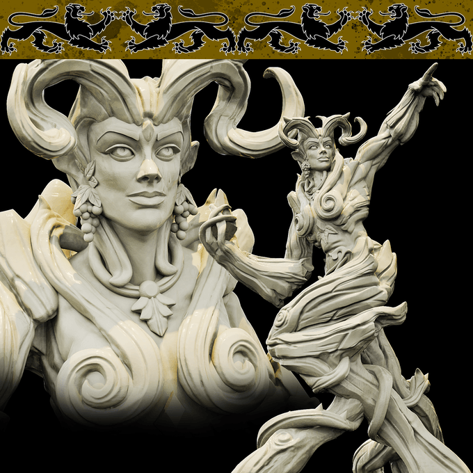 3D Printed Bestiary Vol. 4 Nafarrate - Gaia 32mm Ragnarok D&D - 3D Printing Boss 