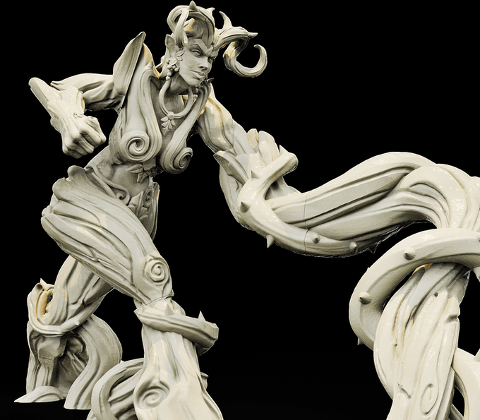 3D Printed Bestiary Vol. 4 Nafarrate - Gaia 32mm Ragnarok D&D - 3D Printing Boss 