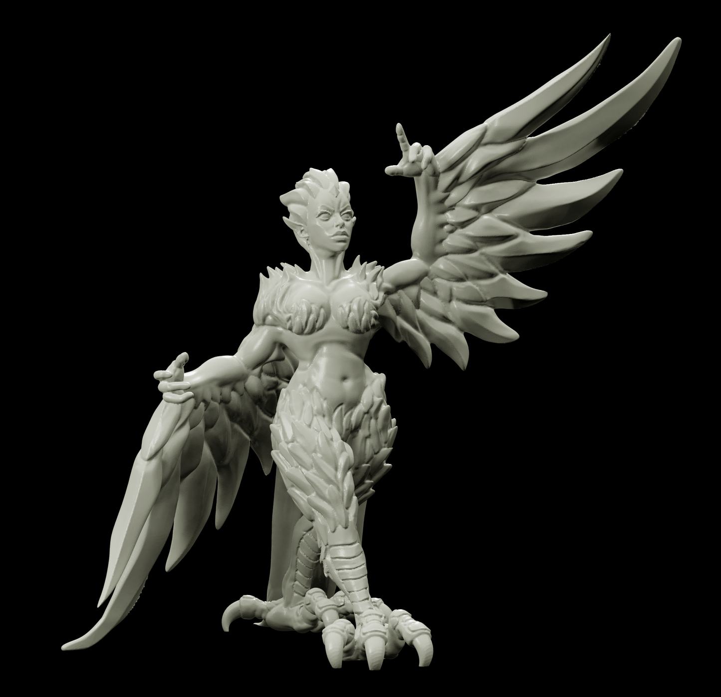 3D Printed Bestiary Vol. 4 Nafarrate - Harpy 32mm Ragnarok D&D - 3D Printing Boss 