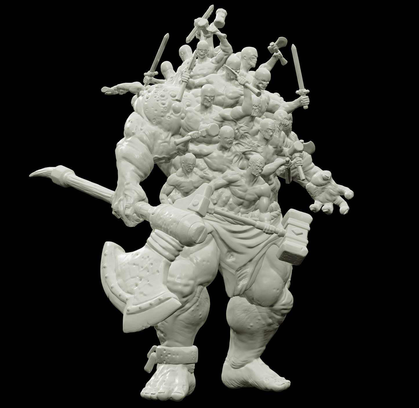 3D Printed Bestiary Vol. 4 Nafarrate - Hecatoncheires Giant 32mm Ragnarok D&D - 3D Printing Boss 
