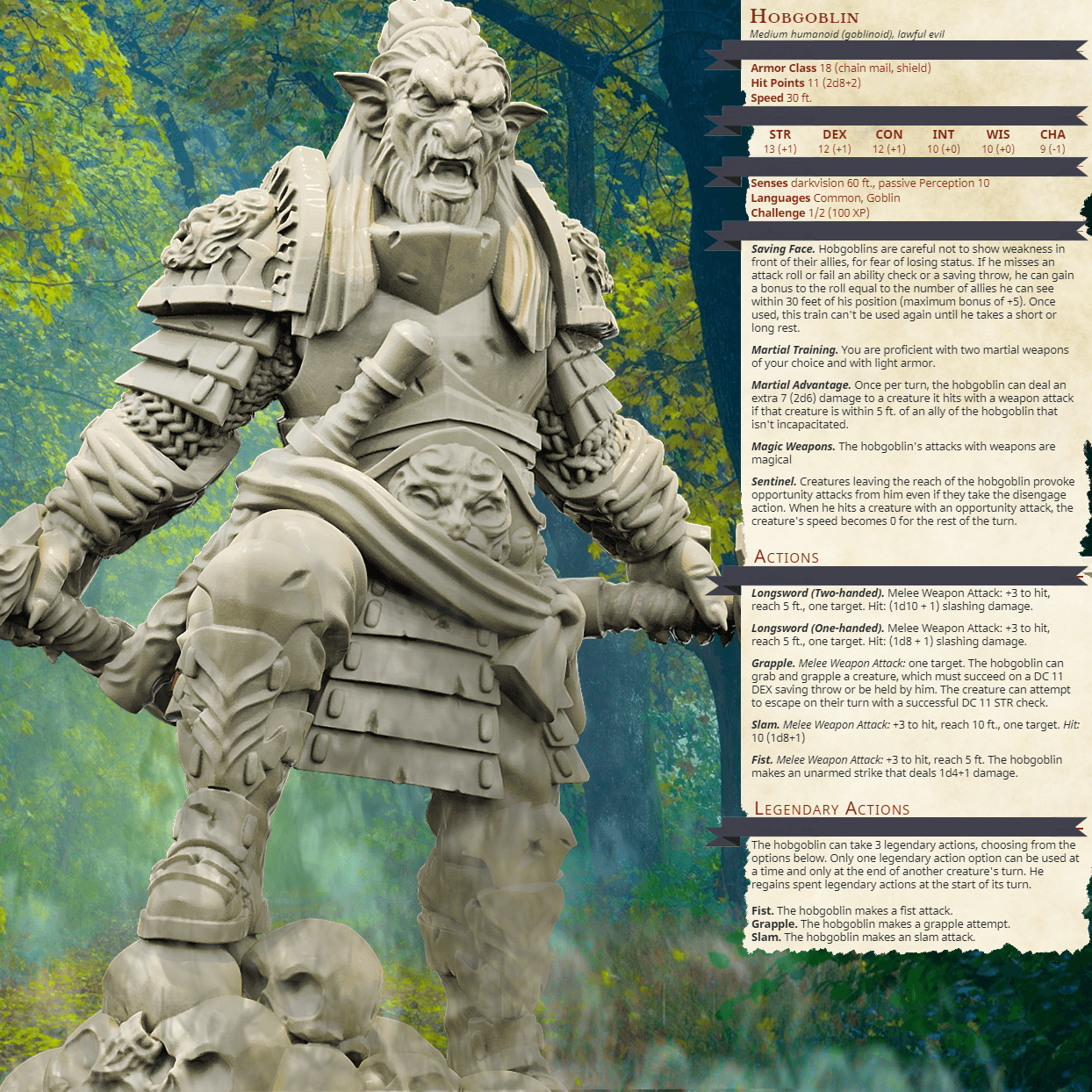 3D Printed Bestiary Vol. 4 Nafarrate - Hobgoblin 32mm Ragnarok D&D - 3D Printing Boss 