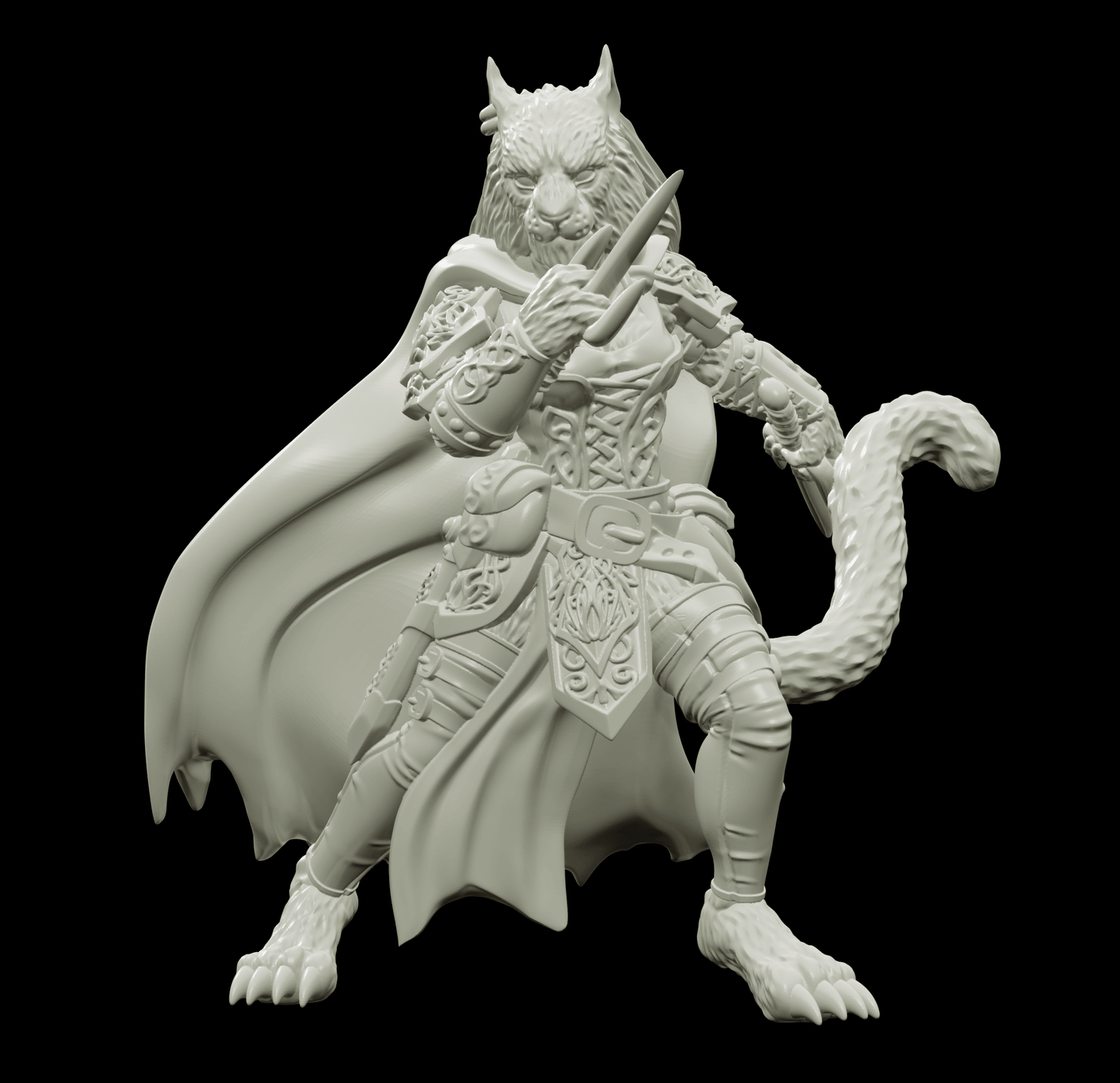 3D Printed Bestiary Vol. 4 Nafarrate - Ishu Tigress 32mm Ragnarok D&D - 3D Printing Boss 
