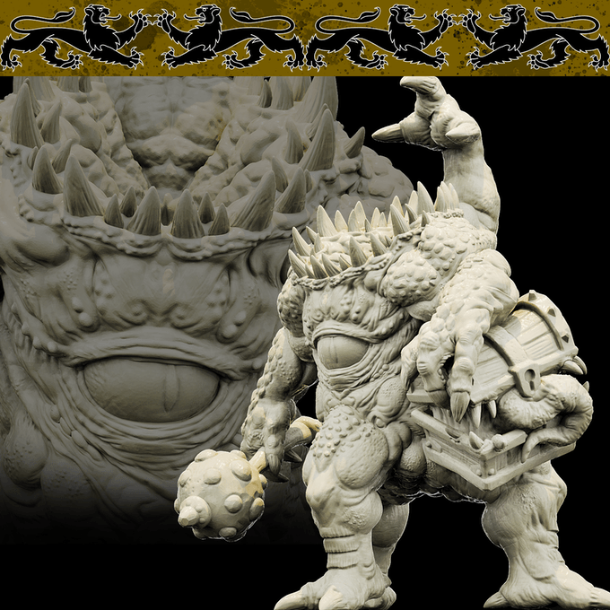 3D Printed Bestiary Vol. 4 Nafarrate - Iutreli Abomination 32mm Ragnarok D&D - 3D Printing Boss 