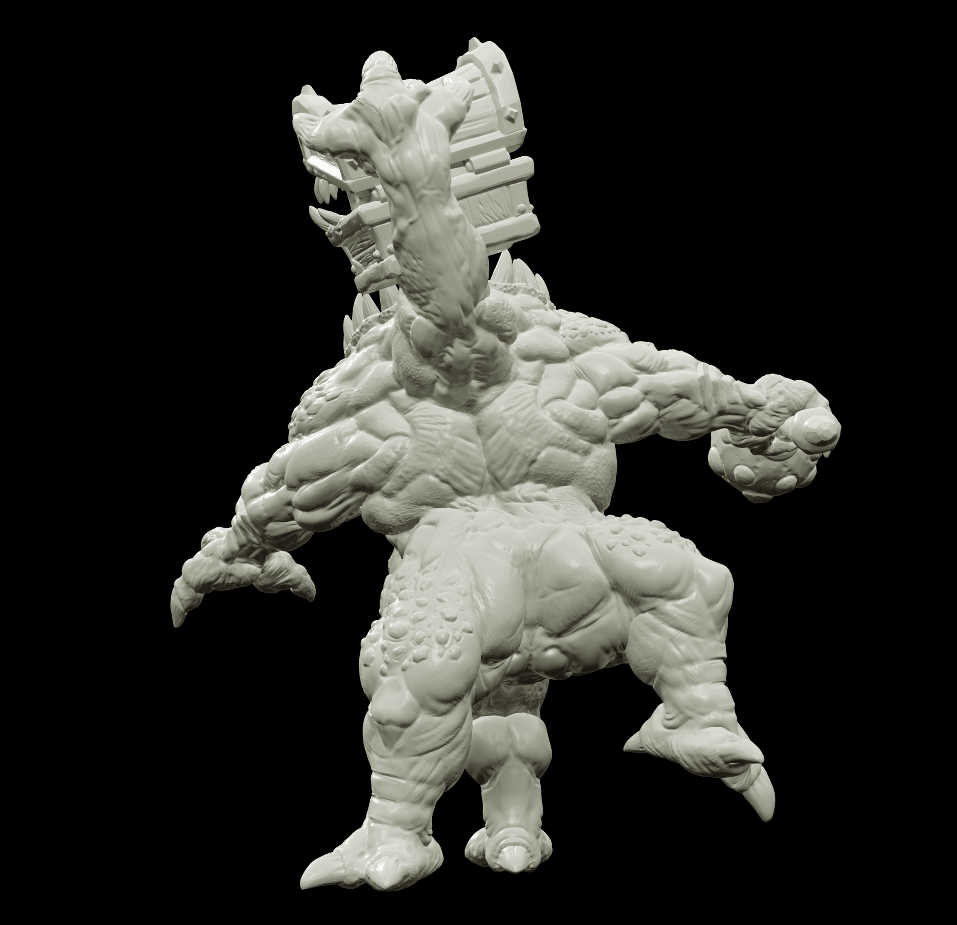 3D Printed Bestiary Vol. 4 Nafarrate - Iutreli Abomination 32mm Ragnarok D&D - 3D Printing Boss 