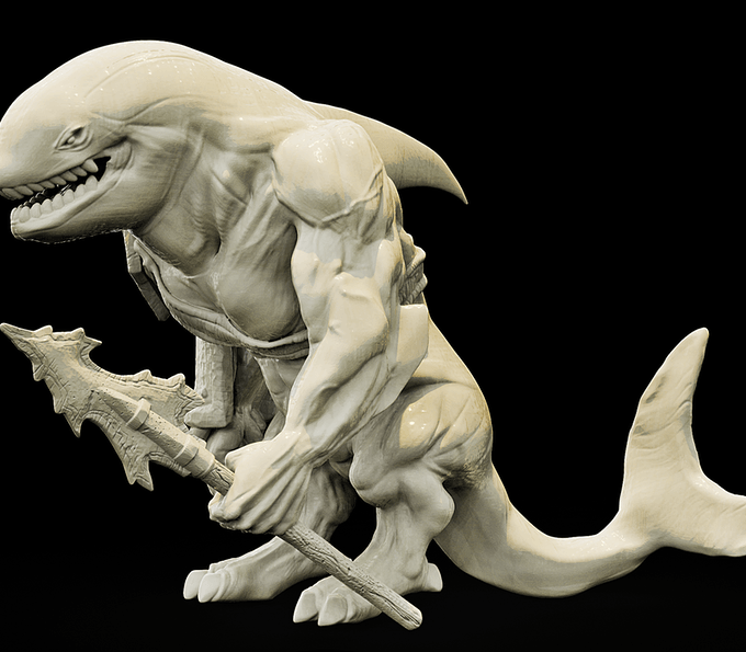3D Printed Bestiary Vol. 4 Nafarrate - Jikax Killer Whale 32mm Ragnarok D&D - 3D Printing Boss 