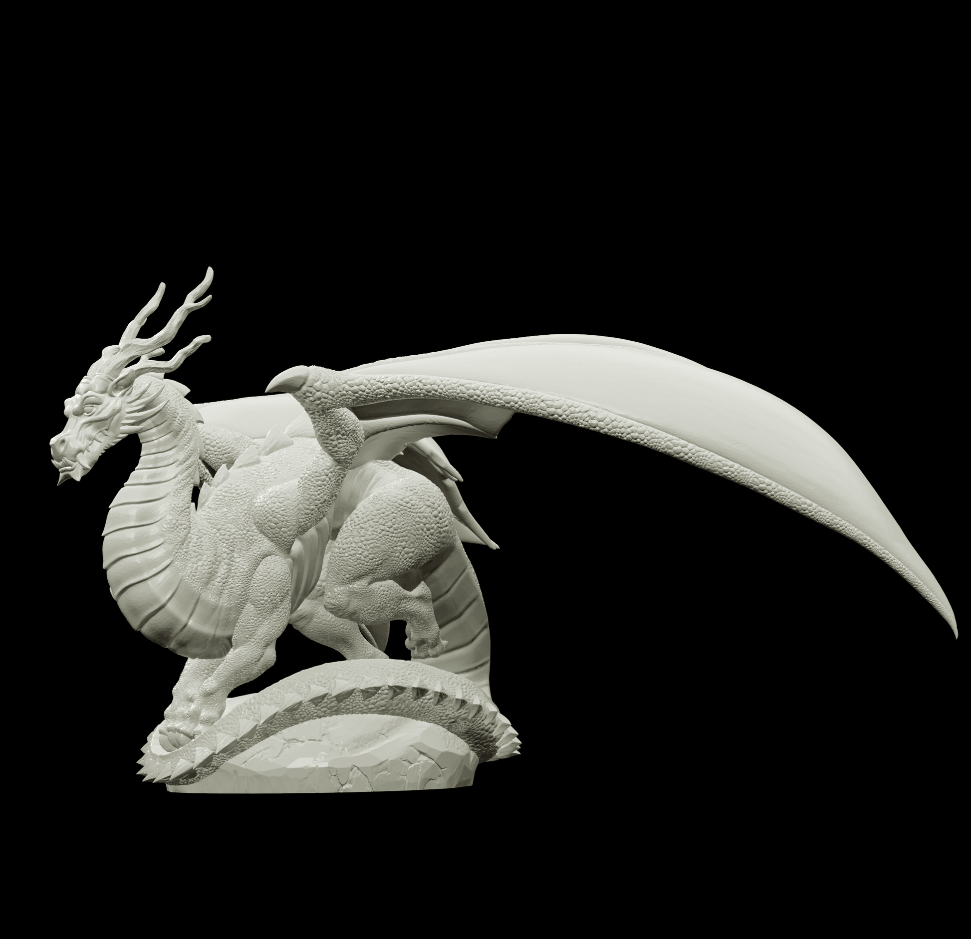 3D Printed Bestiary Vol. 4 Nafarrate - Kaesin Green Dragon 32mm Ragnarok D&D - 3D Printing Boss 
