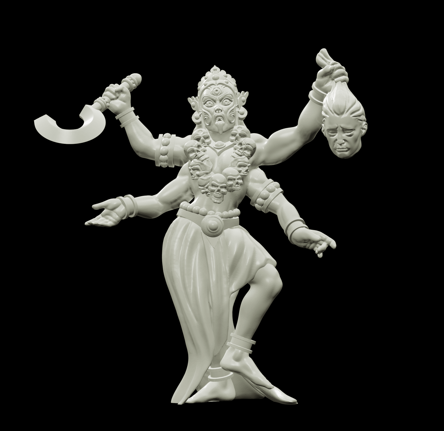 3D Printed Bestiary Vol. 4 Nafarrate - Kali Goddess 32mm Ragnarok D&D - 3D Printing Boss 