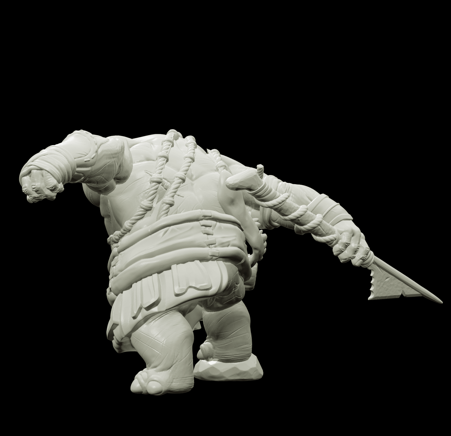 3D Printed Bestiary Vol. 4 Nafarrate - Kiboko Hippo Man 32mm Ragnarok D&D - 3D Printing Boss 