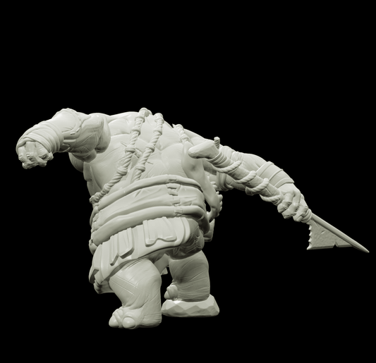 3D Printed Bestiary Vol. 4 Nafarrate - Kiboko Hippo Man 32mm Ragnarok D&D - 3D Printing Boss 