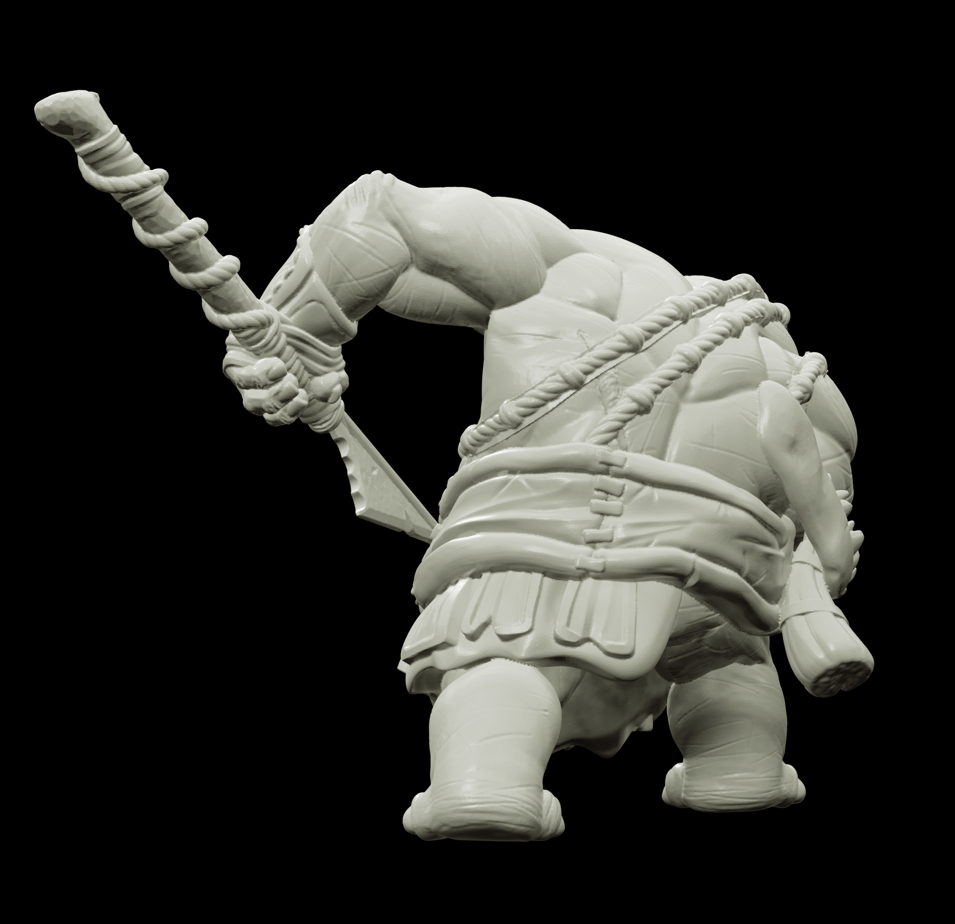 3D Printed Bestiary Vol. 4 Nafarrate - Kiboko Hippo Man 32mm Ragnarok D&D - 3D Printing Boss 