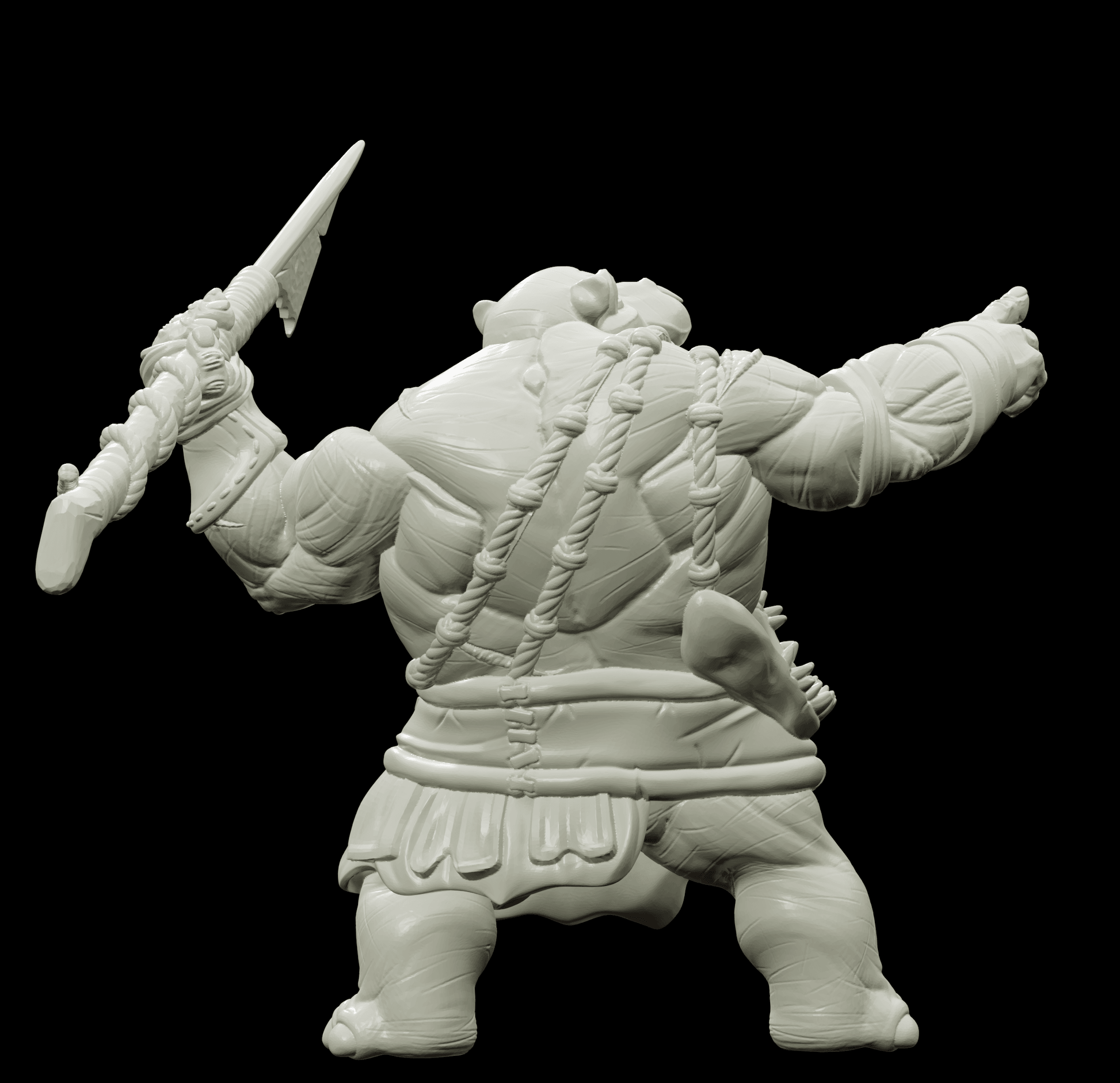 3D Printed Bestiary Vol. 4 Nafarrate - Kiboko Hippo Man 32mm Ragnarok D&D - 3D Printing Boss 