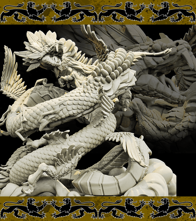 3D Printed Bestiary Vol. 4 Nafarrate - Kukulkan Sea Serpent 32mm Ragnarok D&D - 3D Printing Boss 