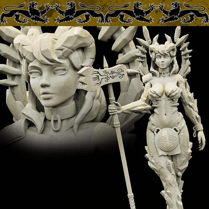 3D Printed Bestiary Vol. 4 Nafarrate - Laufrey Cambion Fiend 32mm Ragnarok D&D - 3D Printing Boss 