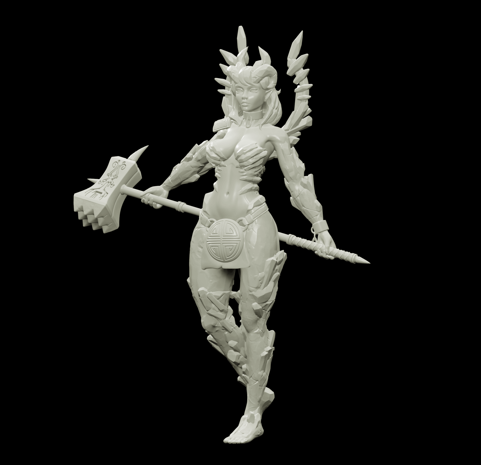 3D Printed Bestiary Vol. 4 Nafarrate - Laufrey Cambion Fiend 32mm Ragnarok D&D - 3D Printing Boss 