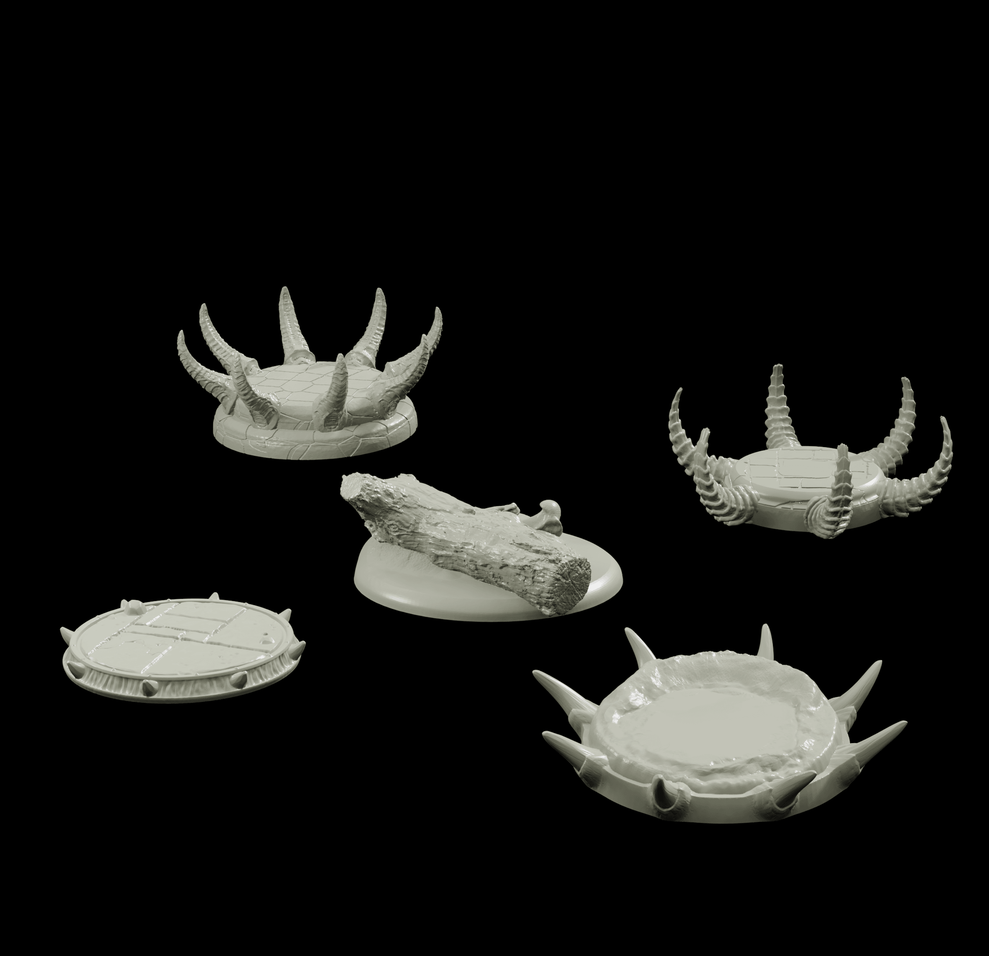 3D Printed Bestiary Vol. 4 Nafarrate Monster Round Bases Set 25 28 32 35mm D&D - 3D Printing Boss 