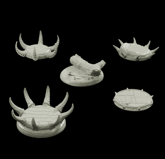 3D Printed Bestiary Vol. 4 Nafarrate Monster Round Bases Set 25 28 32 35mm D&D - 3D Printing Boss 
