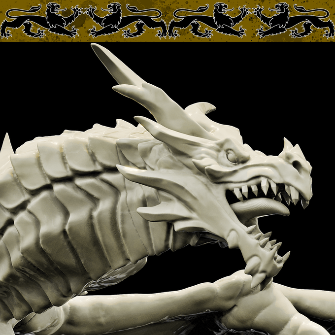 3D Printed Bestiary Vol. 4 Nafarrate - Naigoith Red Dragon 32mm Ragnarok D&D - 3D Printing Boss 