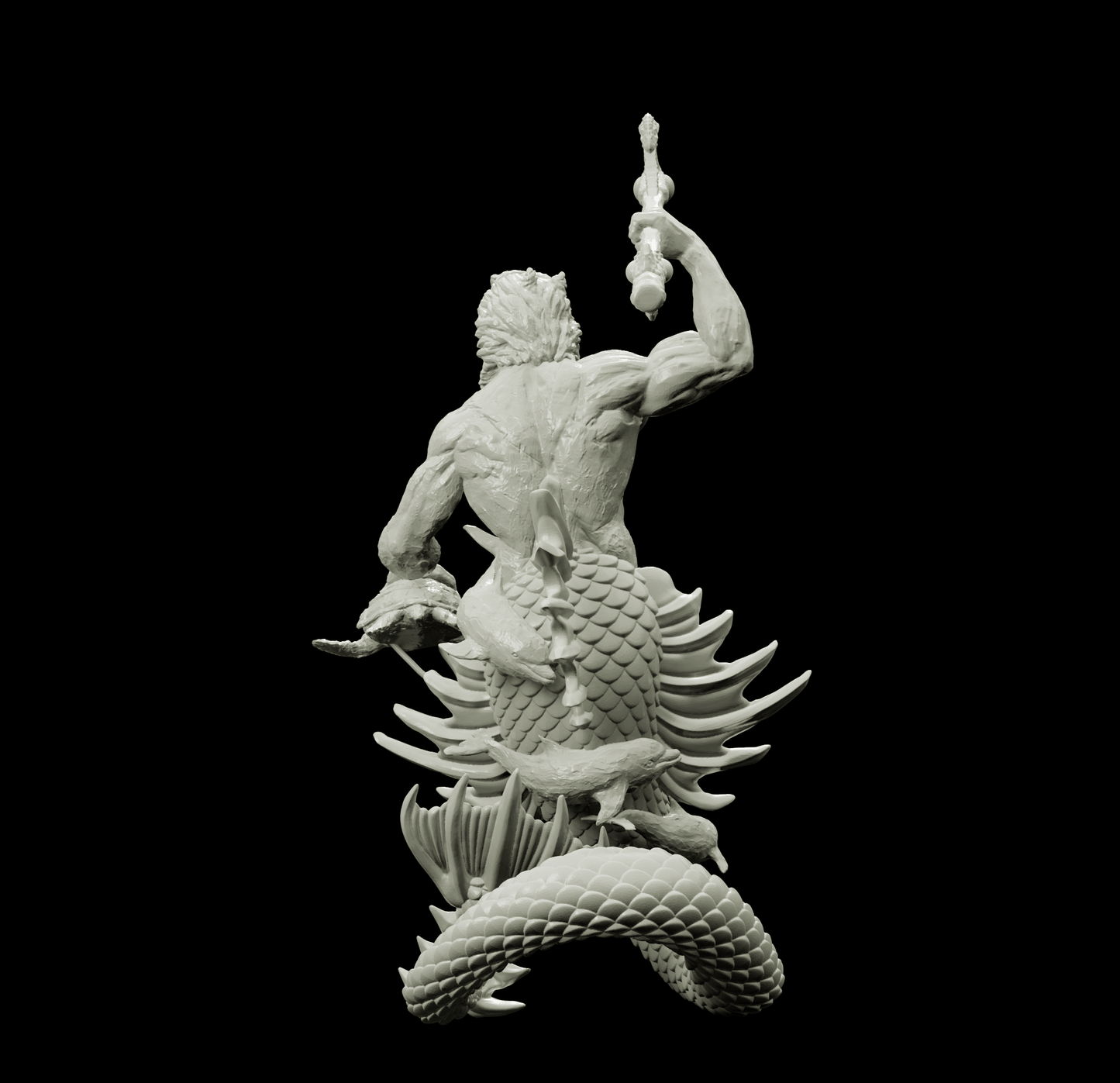 3D Printed Bestiary Vol. 4 Nafarrate - Neptune Merman 32mm Ragnarok D&D - 3D Printing Boss 