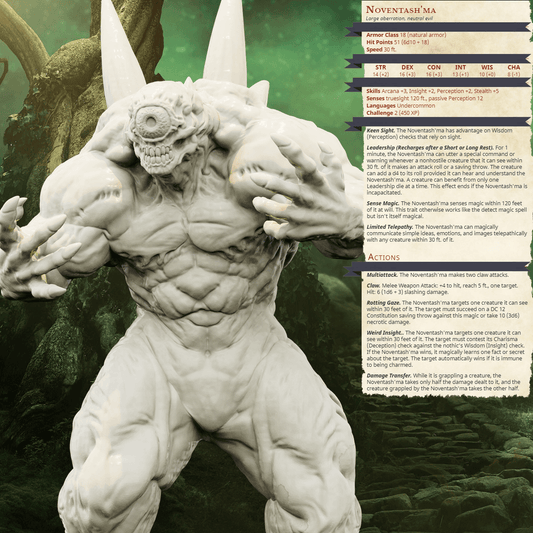 3D Printed Bestiary Vol. 4 Nafarrate - Noventash'Ma Cyclops 32mm Ragnarok D&D - 3D Printing Boss 