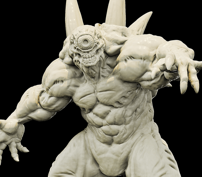 3D Printed Bestiary Vol. 4 Nafarrate - Noventash'Ma Cyclops 32mm Ragnarok D&D - 3D Printing Boss 
