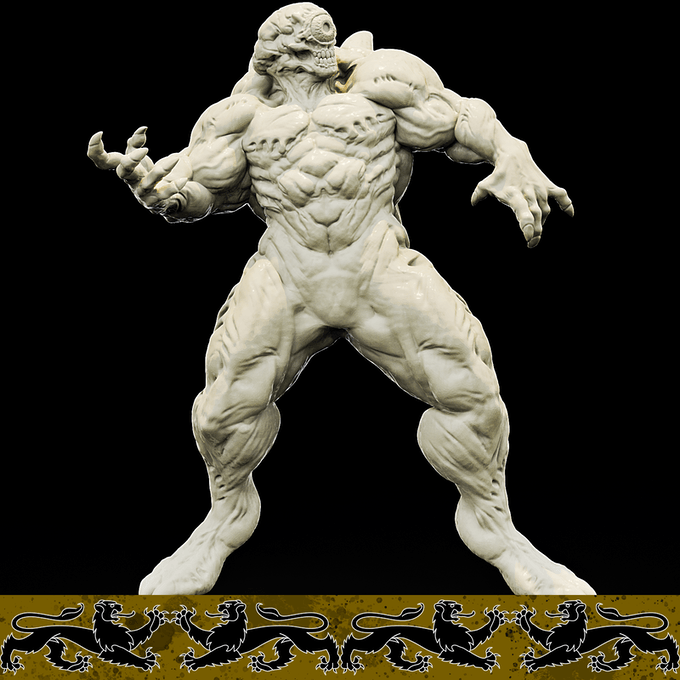 3D Printed Bestiary Vol. 4 Nafarrate - Noventash'Ma Cyclops 32mm Ragnarok D&D - 3D Printing Boss 