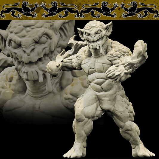 3D Printed Bestiary Vol. 4 Nafarrate - Onyx Elemental 32mm Ragnarok D&D - 3D Printing Boss 